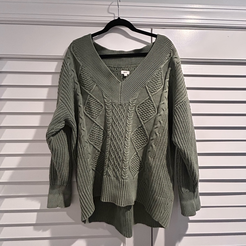 Aerie Green Sweater Size Large worn once